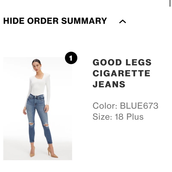 Good American good legs cigarette jeans - Picture 5 of 5